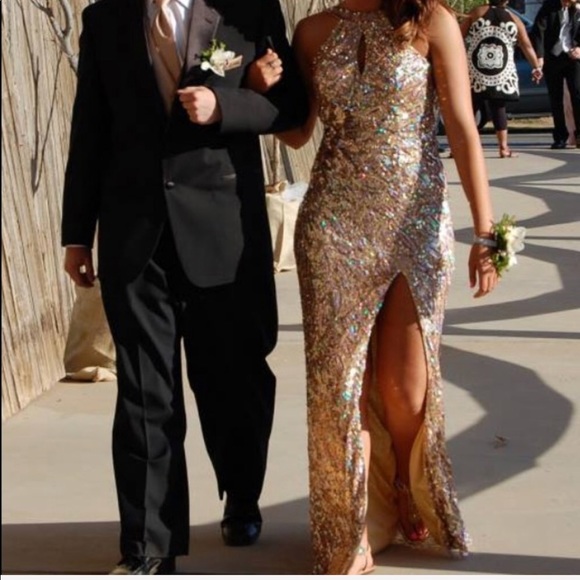 Rose Gold Prom Dress